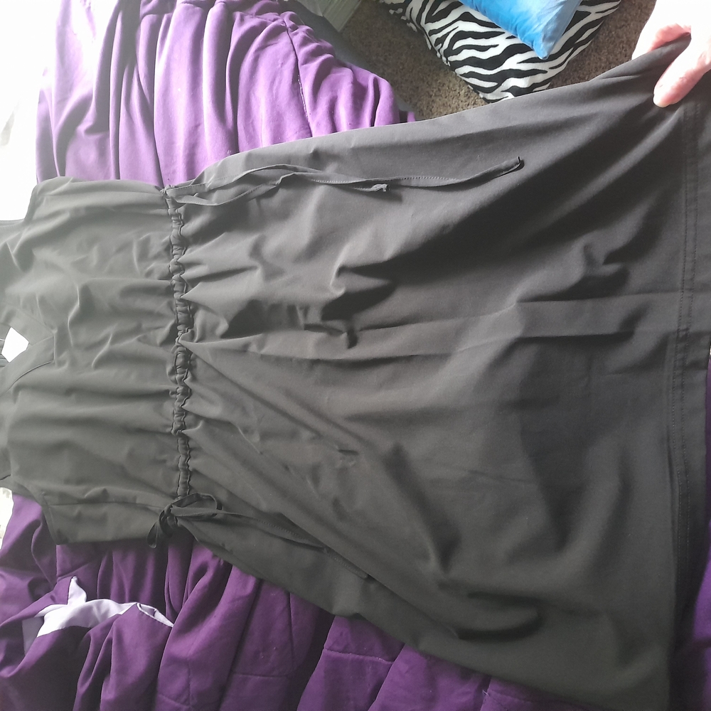 Calvin Klein Black Sleeveless Drawstring Dress – Size 6 – NWT | Chic Minimalist